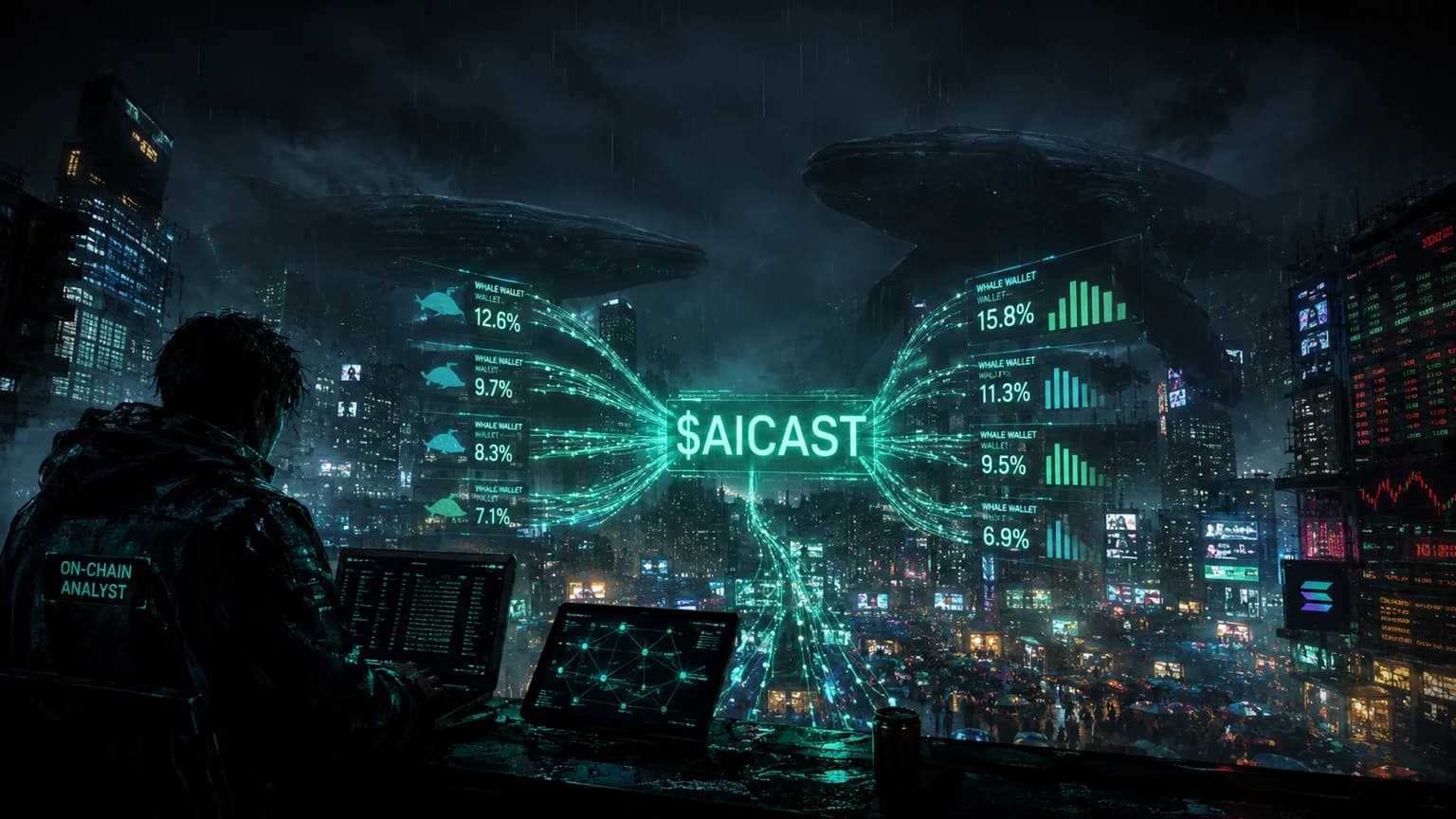 $AICAST Caught a Watched Wallet Early, but the Solana Holder Map Is Already Carrying Too Much Weight