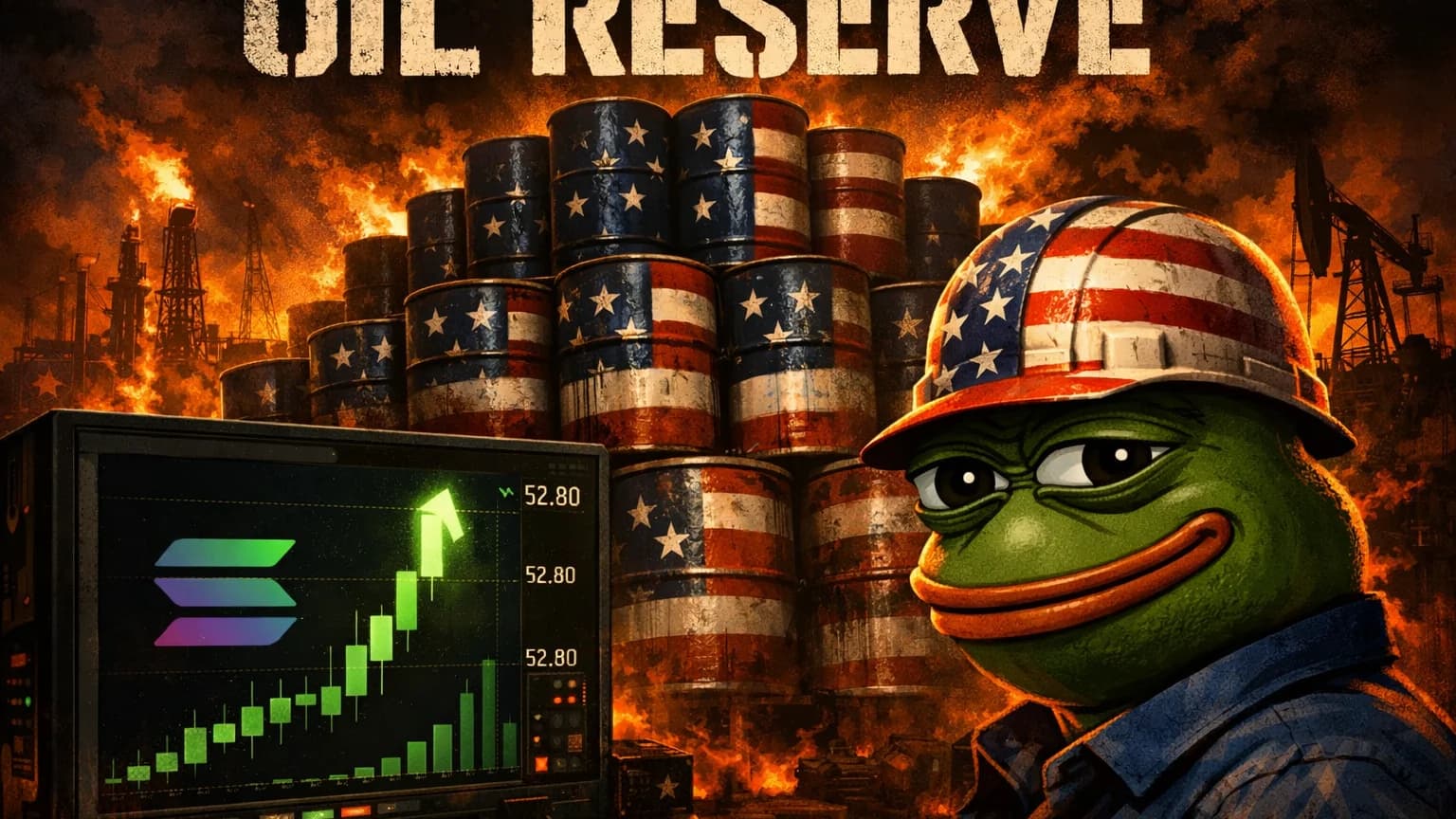 American Oil Reserve Pumps 7,305% as Iran Strikes Trigger Energy Panic on Solana