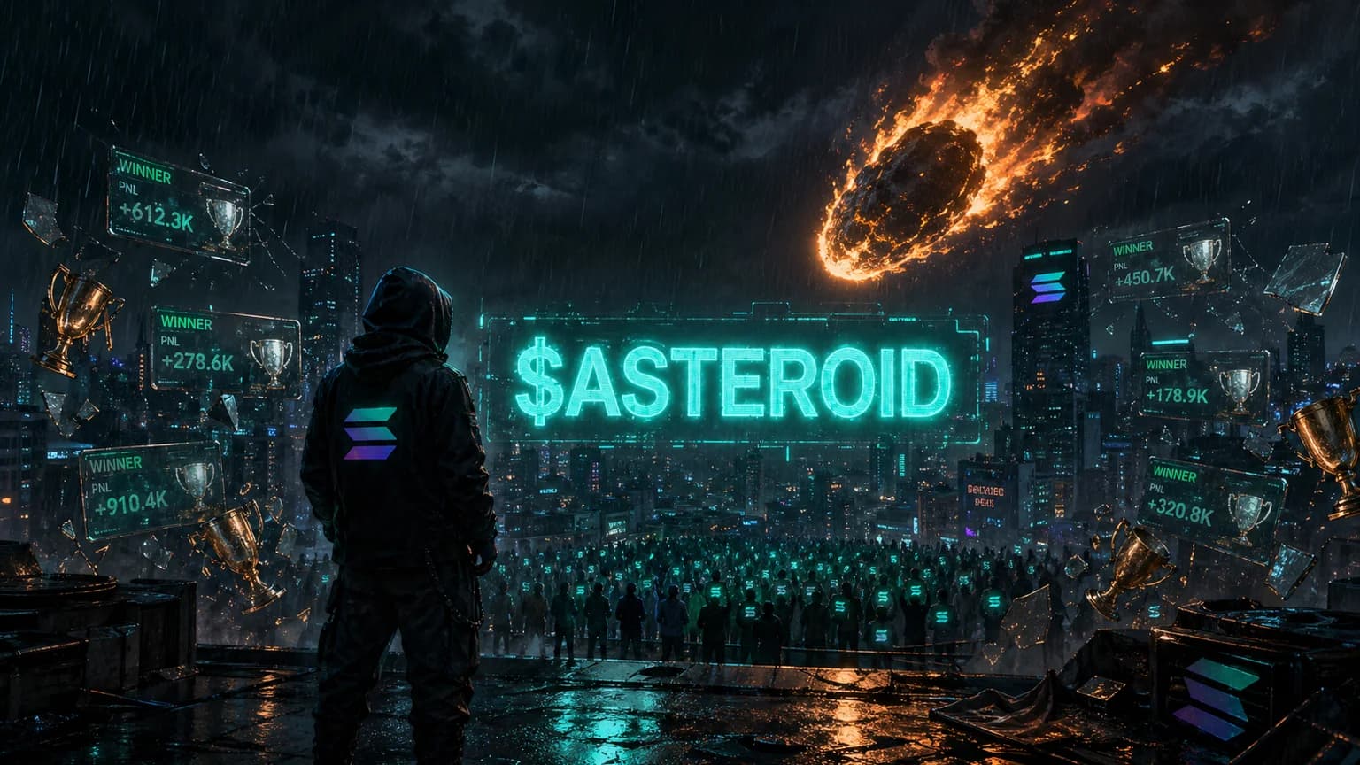 ASTEROID Did $1.29M on a $45.7K Solana Microcap After SaraCrypto Recycled the Ticker in a Victory-Lap Thread