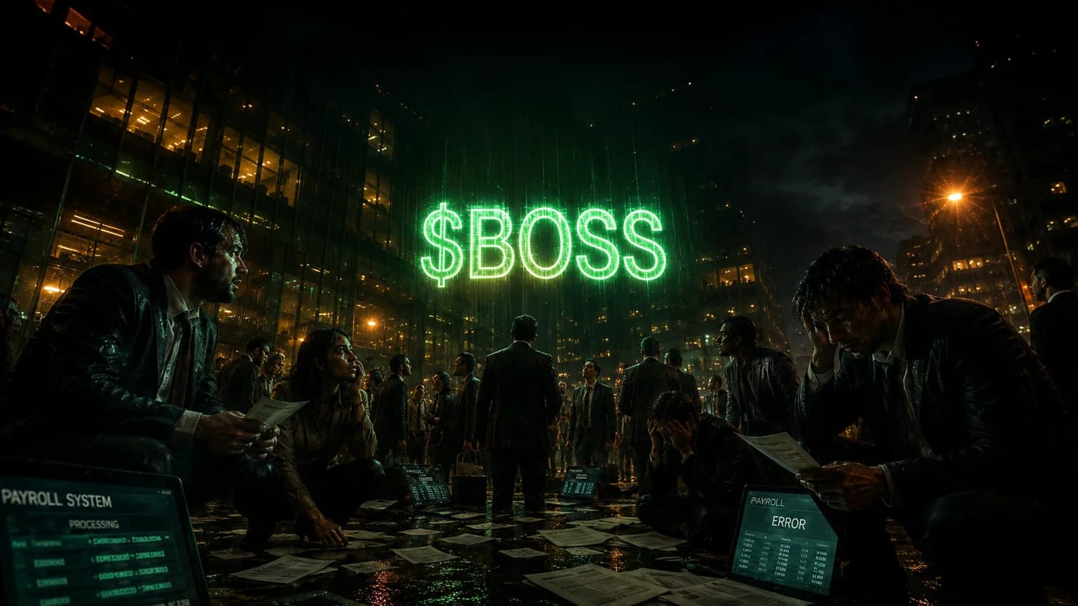 BOSS Turned the "Pay Me" Workplace Meme Into a 399% Solana Sprint in 37 Minutes
