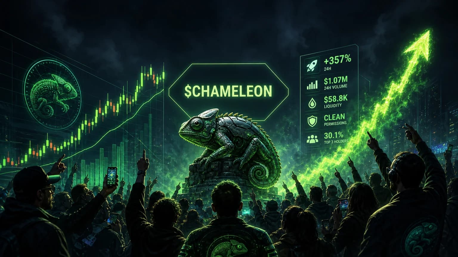 $CHAMELEON Is Repricing Hard on Jupiter Cooking Momentum, and the Liquidity Looks Better Than the Usual Solana Sprint