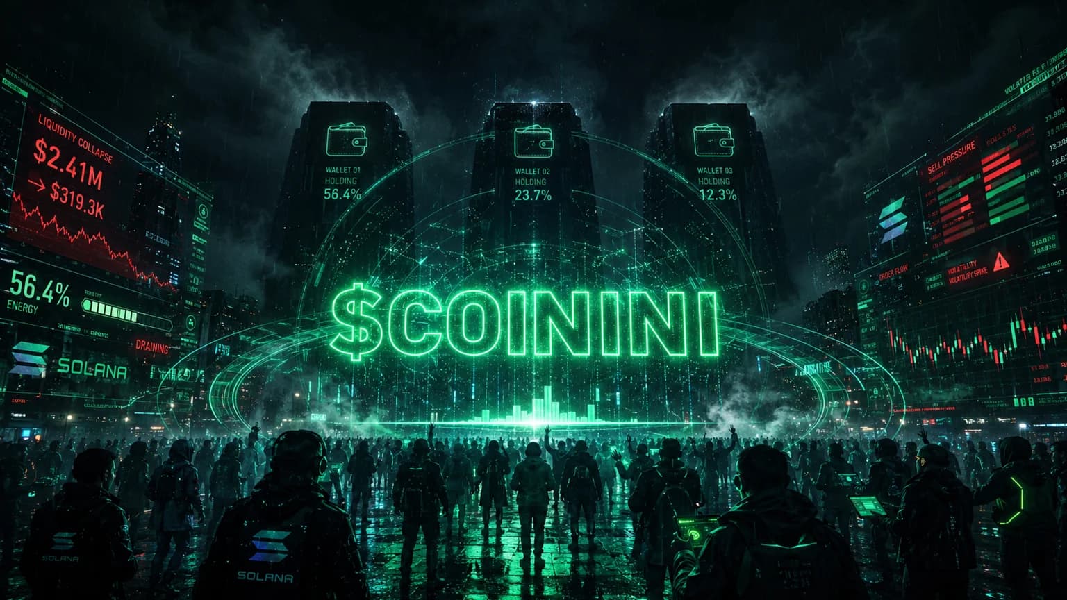 Coinini Just Shoved $2.41M Through a $319K Solana Board, and the Holder Map Is the Only Part That Looks Fragile