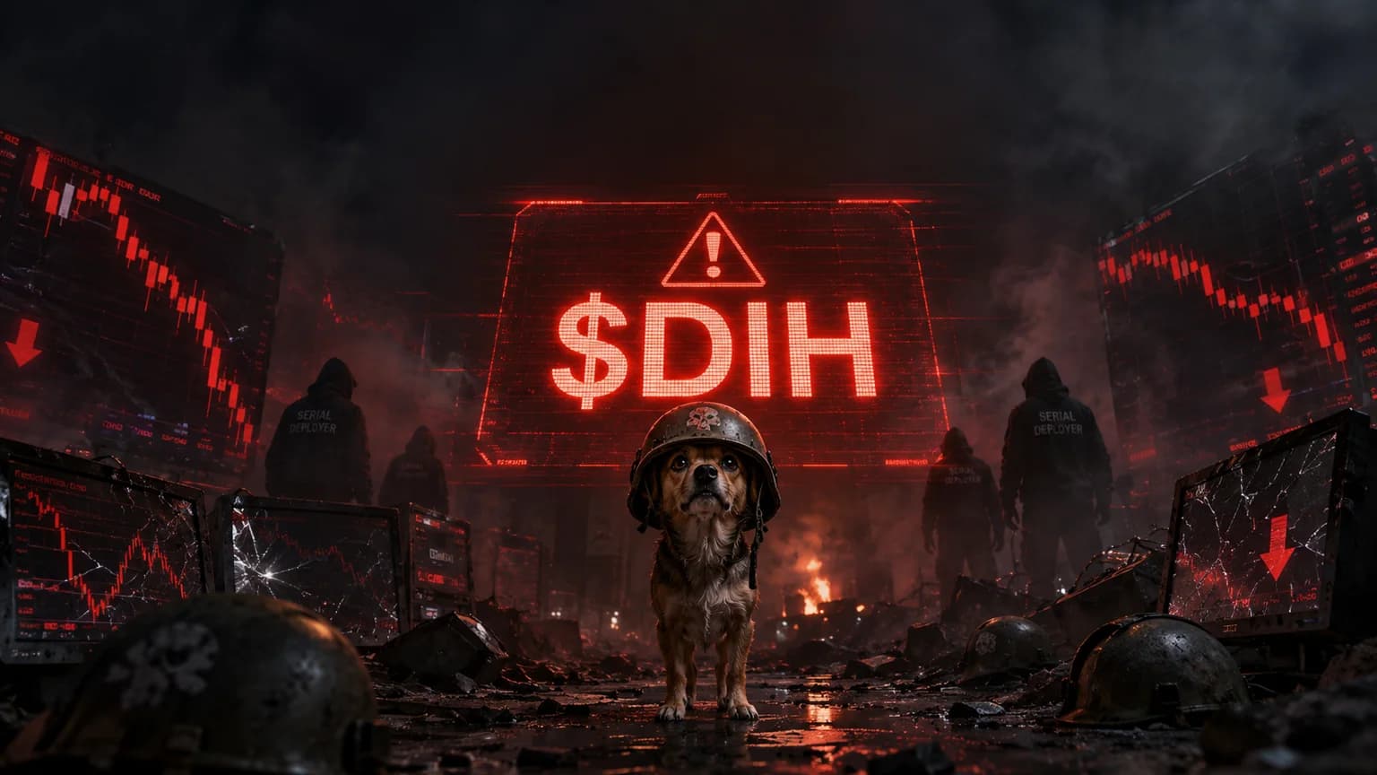 $DIH Printed the Fast Solana Volume, but the Creator History Turns This Dog Costume Into a Rug-Risk Warning