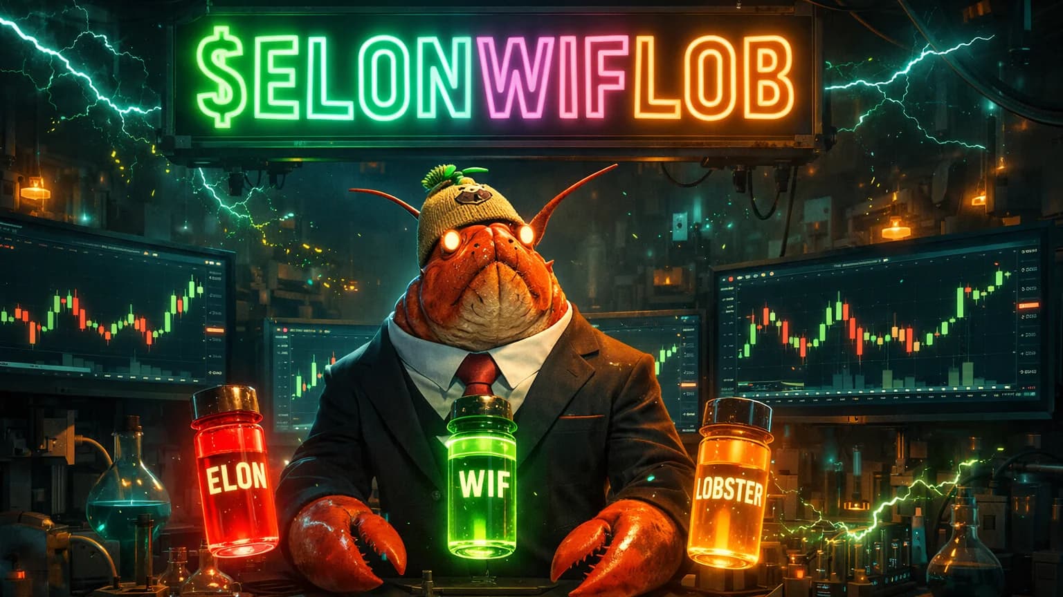 Three Meme Narratives Walk Into a Token — ELONWIFLOB Pumps 360% in Two Hours on April Fools' Day