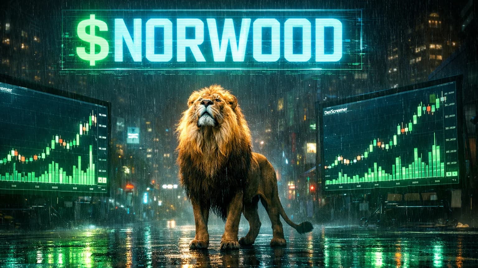 The Norwood Lion Tops DexScreener New Pairs — $916K Volume in Under 2 Hours