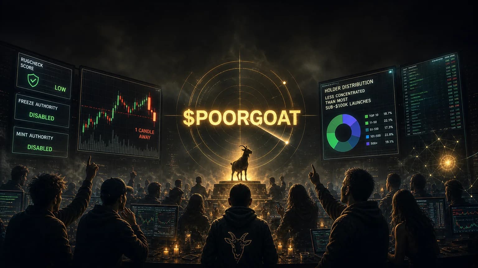 $POORGOAT Gets a Cleaner Holder Map Than the Usual Pump.fun Microcap