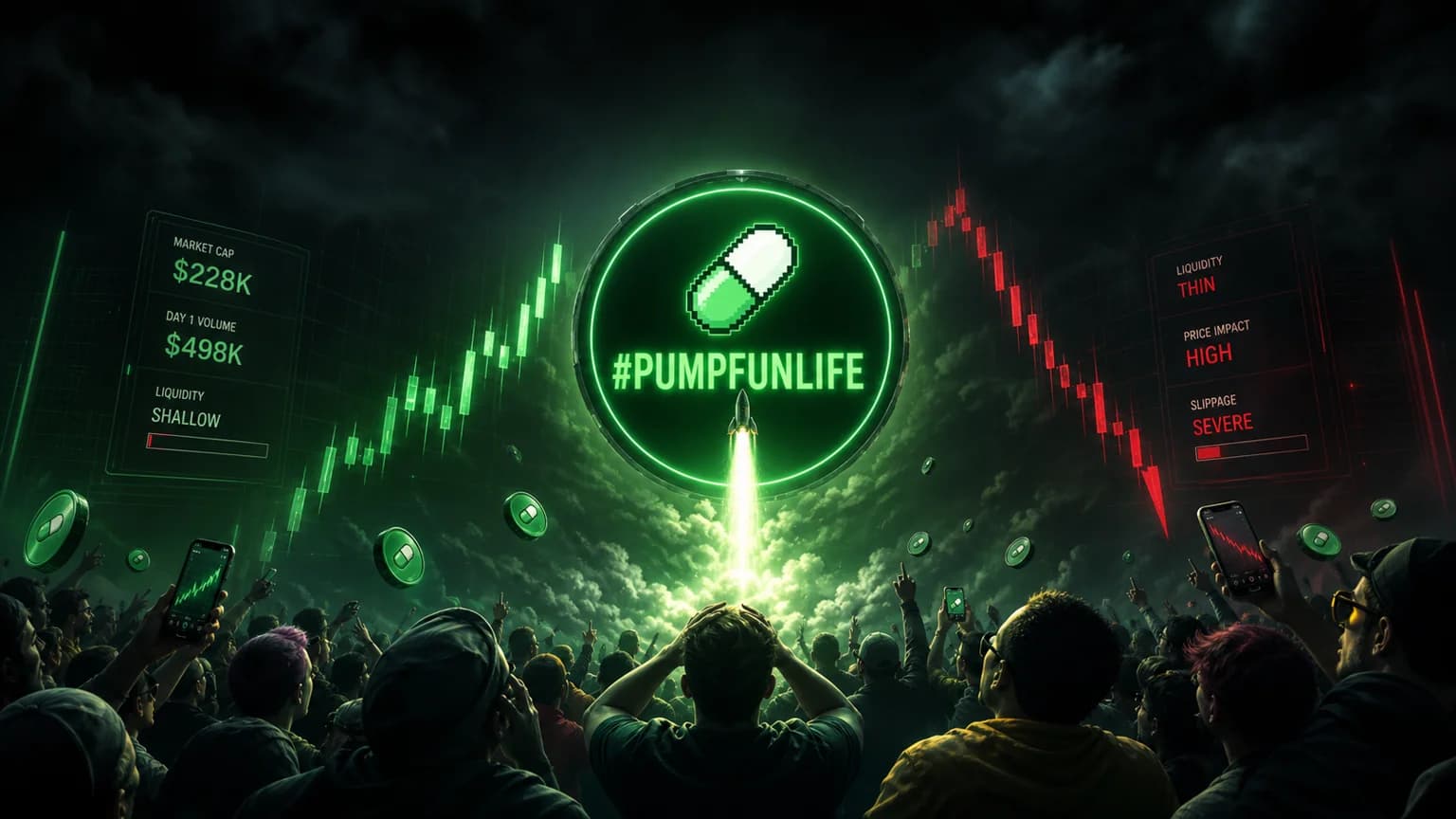 $PUMPFUNLIFE Ripped 618% in Three Hours, but the Real Test Starts After the First Wallet Win