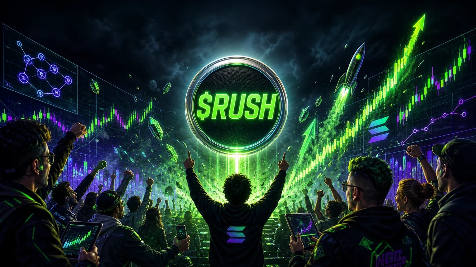 $RUSH Printed a 2,348% Solana Sprint in Three Hours, but the Real Test Starts After the First Wallet Wave