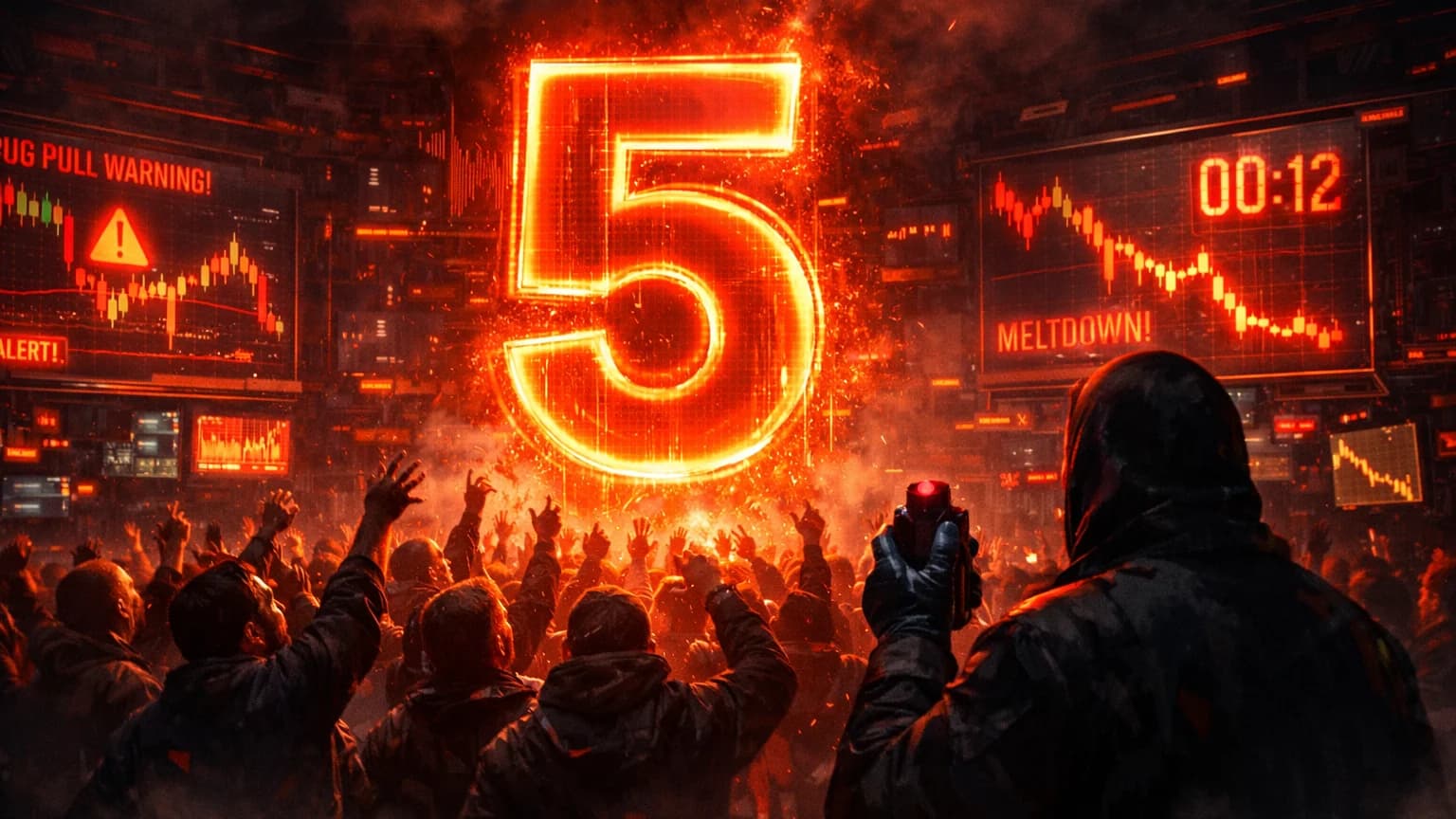 Someone Named a Token '5' and It Ripped 519% — But the Dev Has Rugged Before, and One Wallet Holds 24%