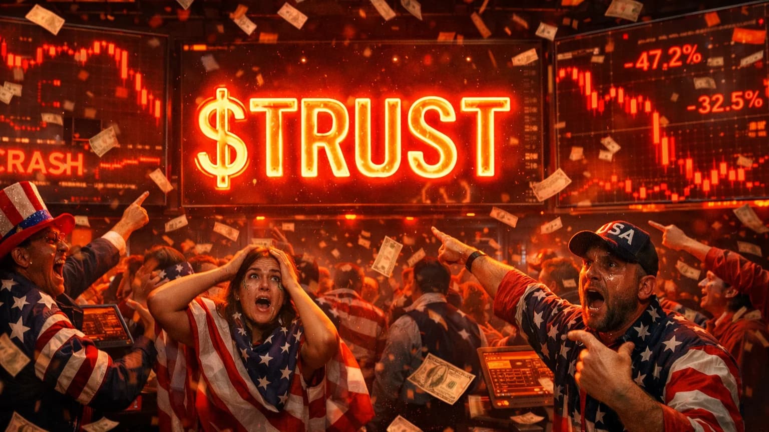 $1.8M in Volume on an $81K Market Cap: Inside the Trump-Themed $TRUST Token That Already Crashed 59%