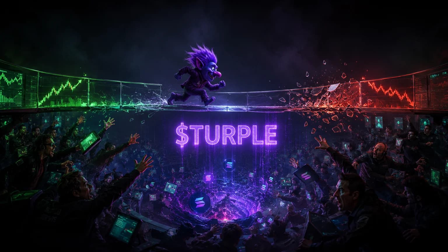Purple Troll Doubled Fast, Then Gave Half Back in Minutes — TURPLE Is a Solana Stress Test