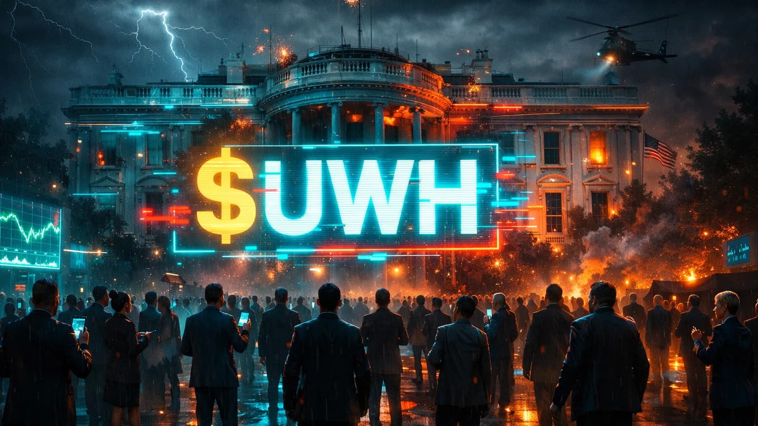 $UWH Pumps 964% on $2.5M Volume as White House Meme Mania Consumes Solana