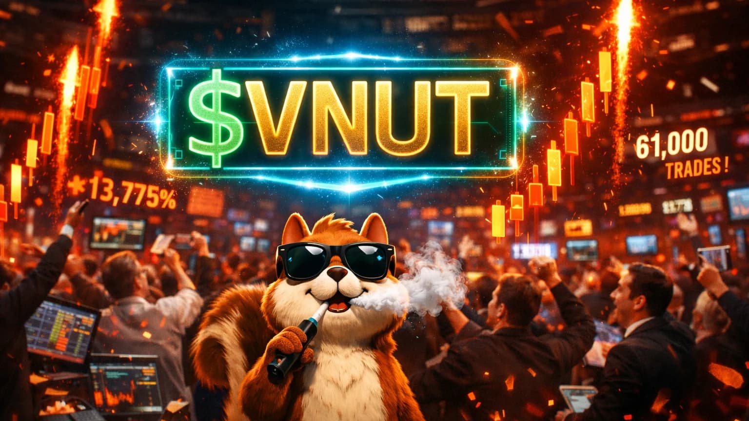 A Vaping Squirrel Just Pumped 13,775% in Four Hours — and 61,000 Trades Later, It's Still Going