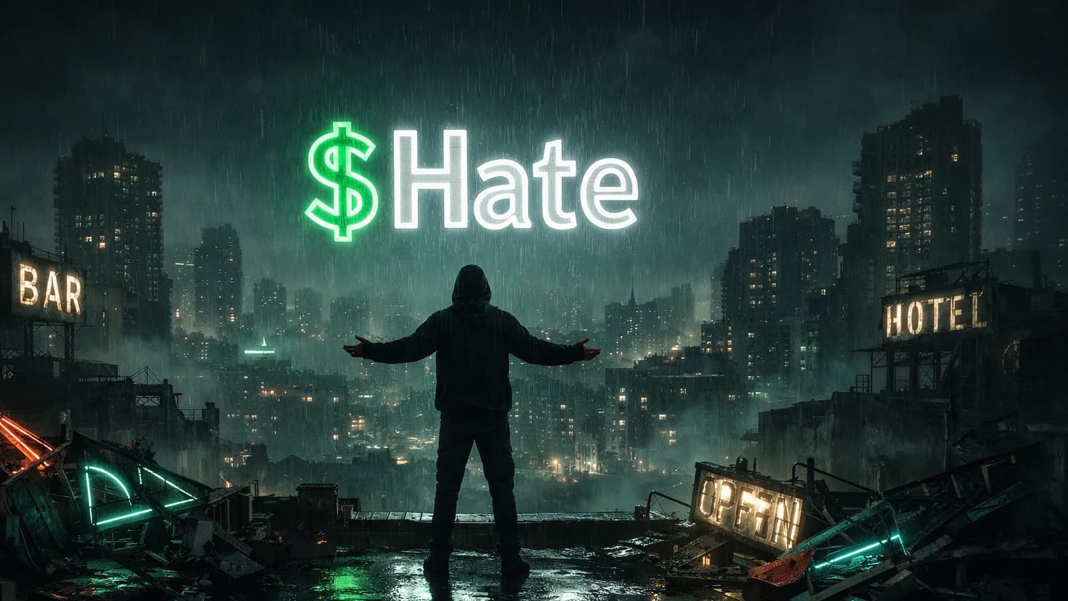 $Hate Just Ripped 241% on $1.1M Volume — and Its Entire Thesis Is That You Should Feel Bad About It