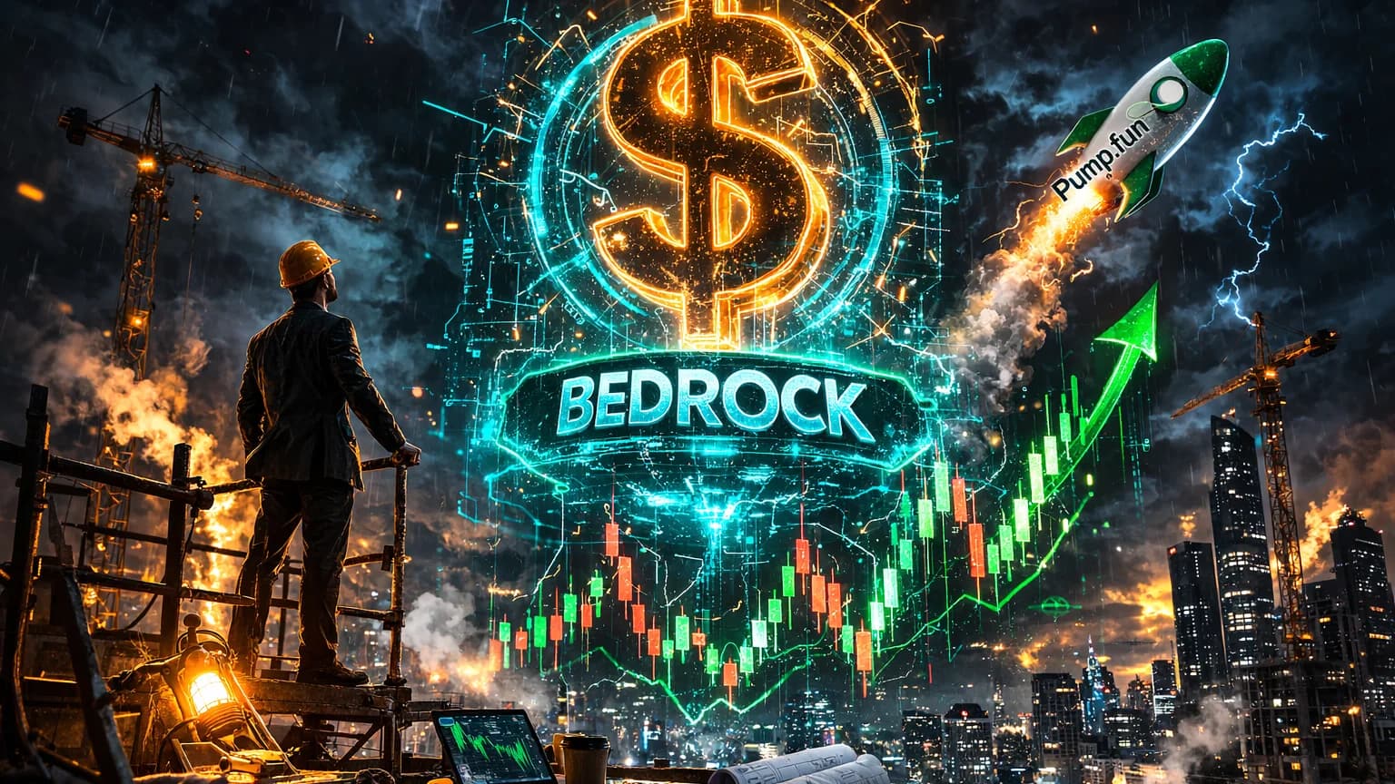 Bedrock Rips 1,673% in 8 Hours With $1.1M Volume — And Actually Has a Website