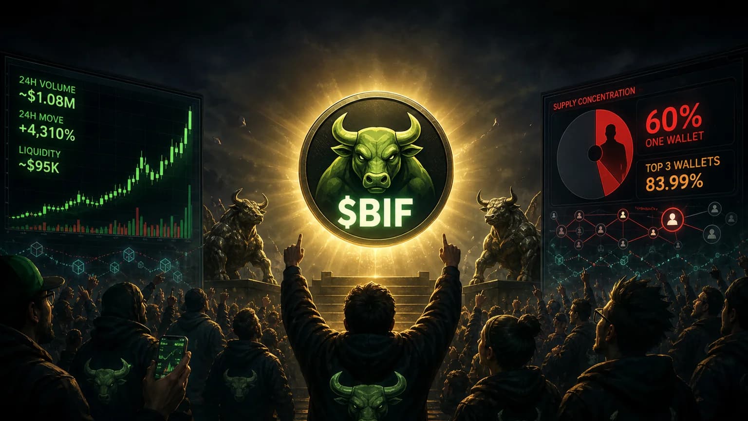 $BIF Ripped More Than 4,000% After CT Leaned In, but 84% of Supply Still Sits in Three Wallets