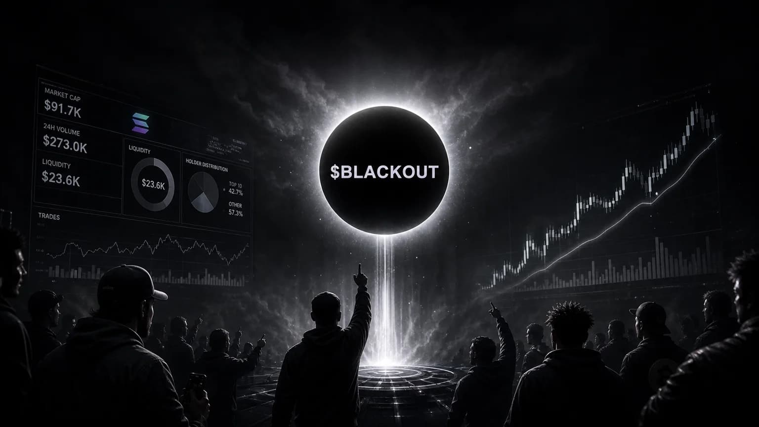 $BLACKOUT Is Trading Like a Solana Reset Button: 172% Up, $273K in Volume, and a Rugcheck Score of 1
