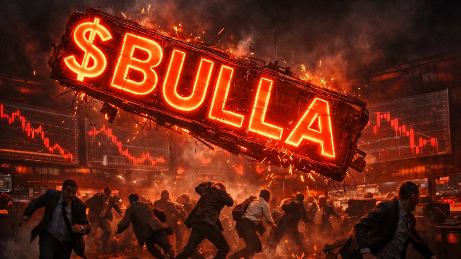 $28.6M in Volume, $2.7M Market Cap: Inside BULLA's 58% Single-Day Collapse on BNB Chain