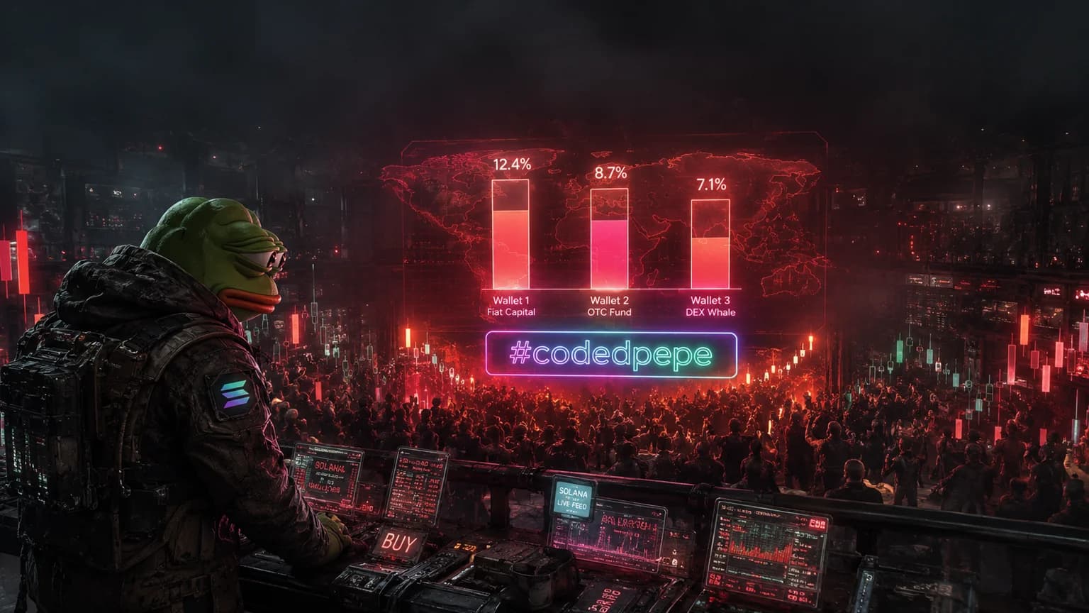 codedpepe Just Ripped 320% on Solana, but 61% of Supply Sits in Three Wallets