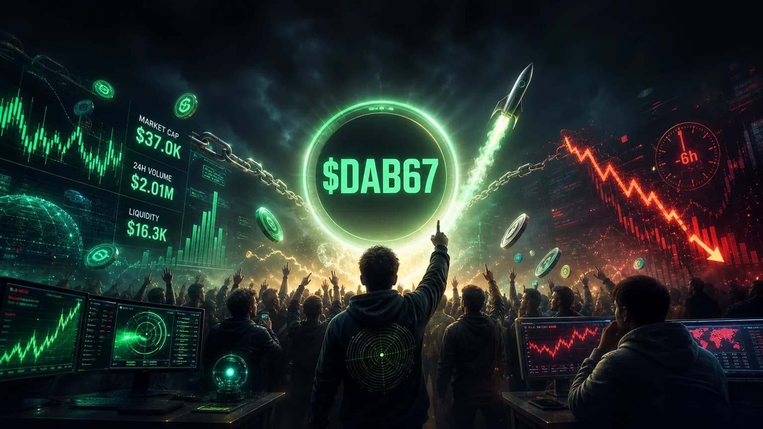 $DAB67 Printed Real Solana Turnover, but the Post-Pump Exhaustion Is Already Testing How Thin This Board Is