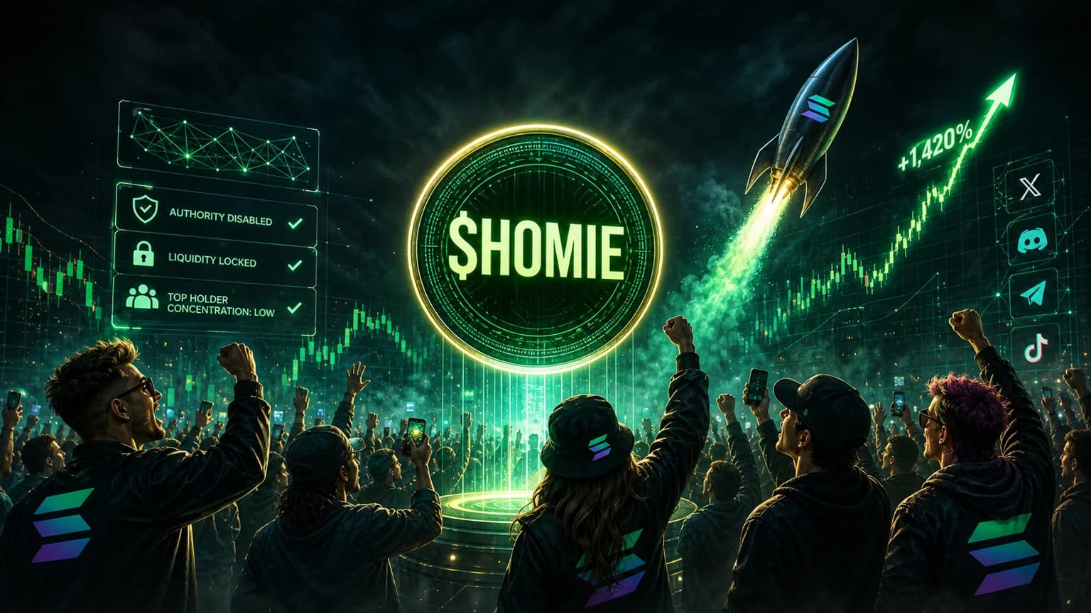 $HOMIE Turns a Welcome-Back Meme Into a $553K First-Day Solana Sprint