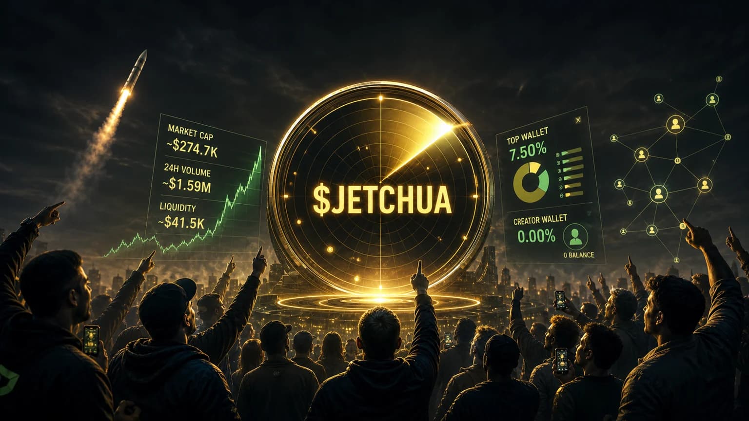 $Jetchua Turned $1.6M of Volume Into a Rare First-Day Solana Board That Looks Cleaner Than the Average Mascot Launch