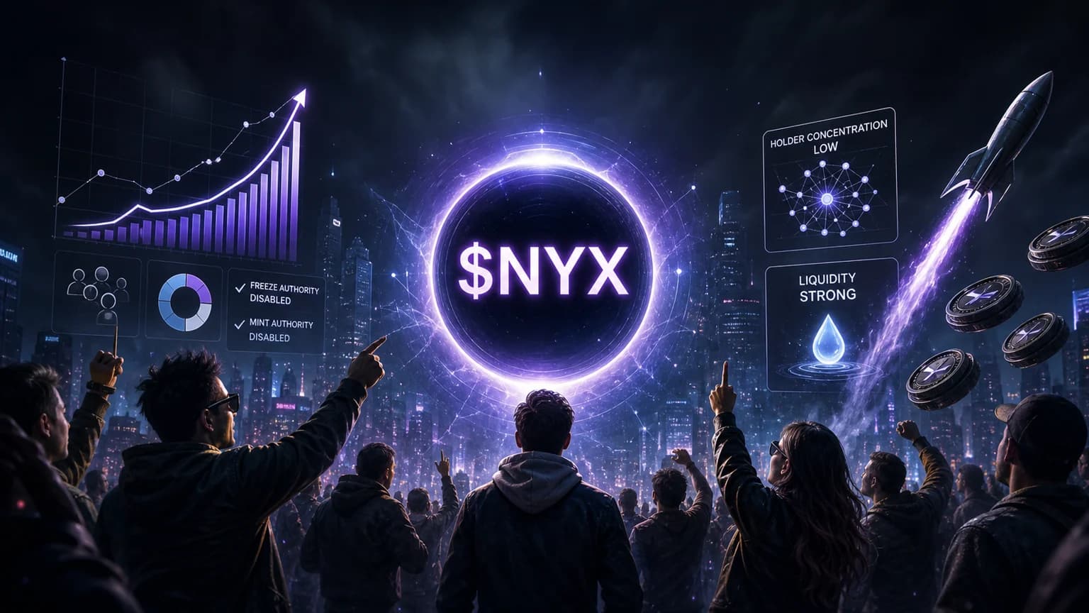 $NYX Looks Like the Cleaner Solana Runner in a Noisy Launch Tape