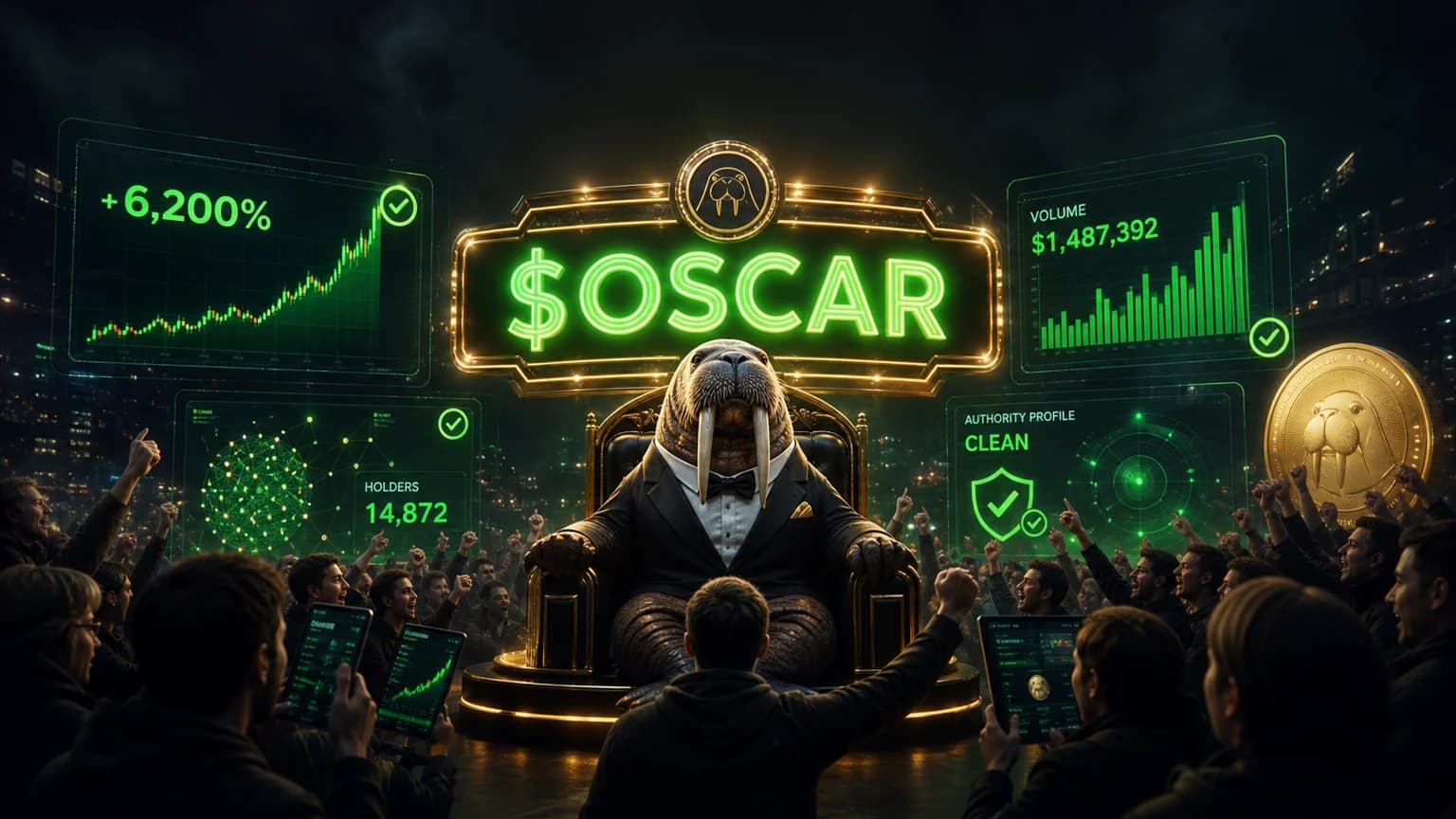 $OSCAR Is a Two-Hour Walrus Rocket With Cleaner On-Chain Bones Than the Usual Pump.fun Chaos