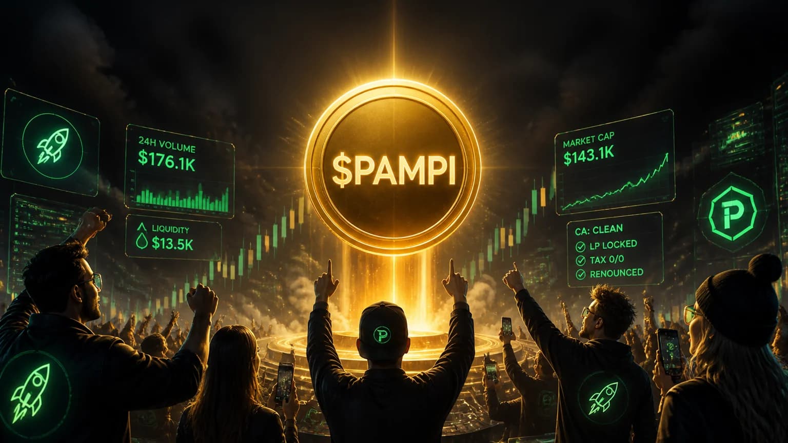 $PAMPI Printed a 970% First-Hour Solana Candle. Now the Board Has to Prove It Is More Than a Sprint
