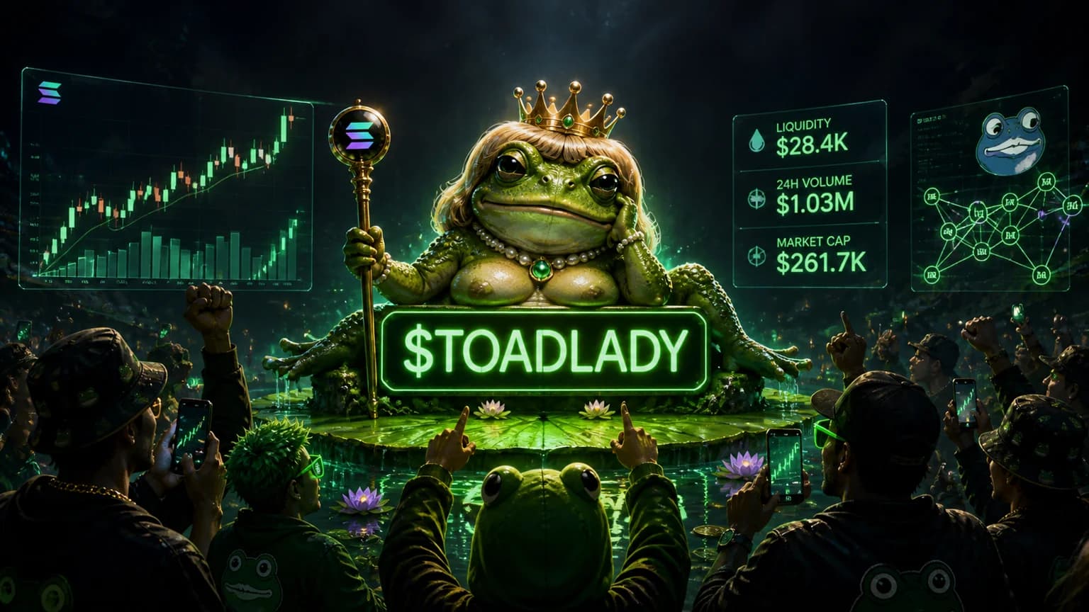 $TOADLADY Turns Frog-Meme Familiarity Into a $1M Solana Volume Sprint