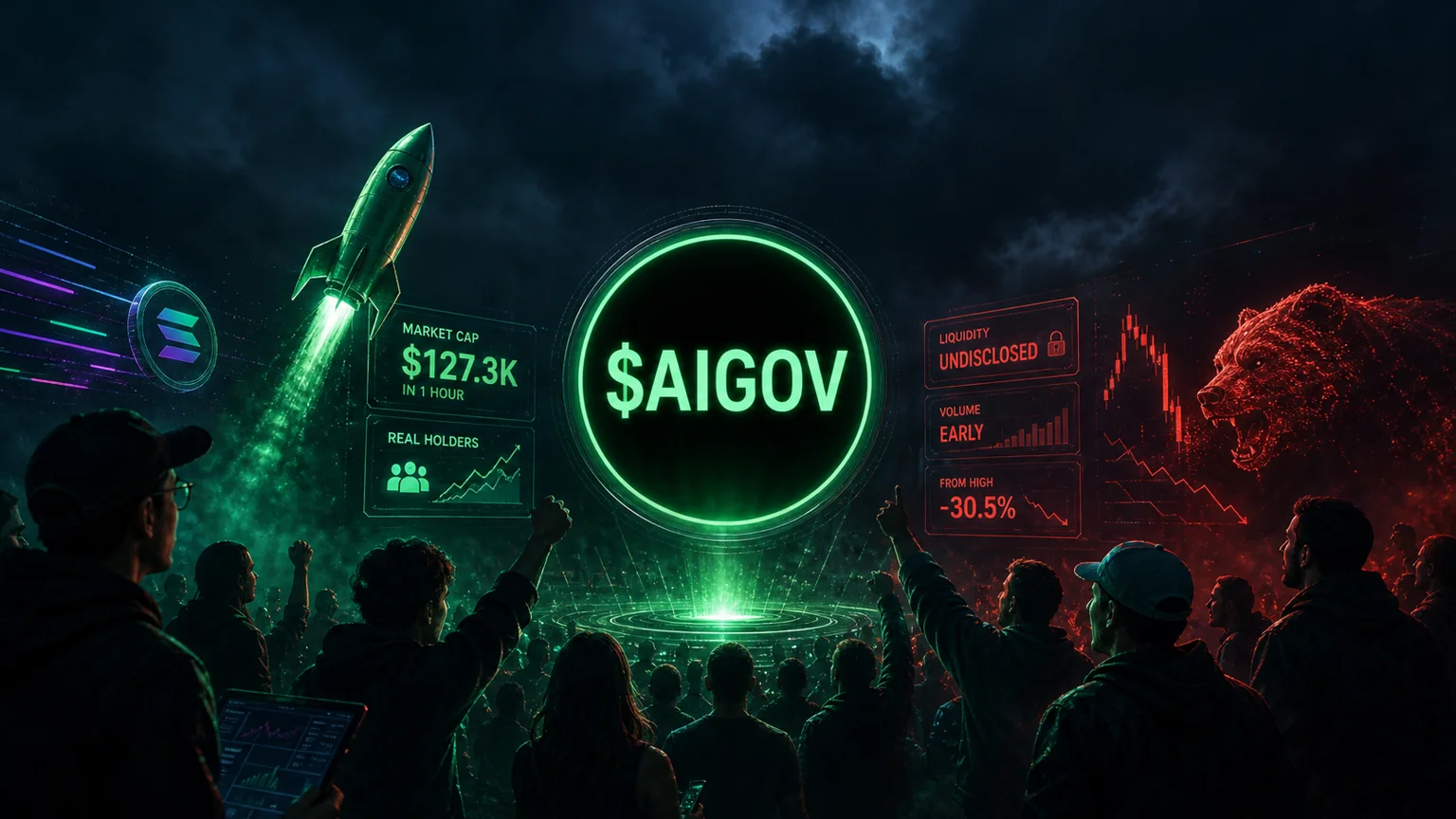 $AIGOV News Terminal Graduated From Pump.fun With 1,144 Holders and a Surprisingly Clean First On-Chain Read