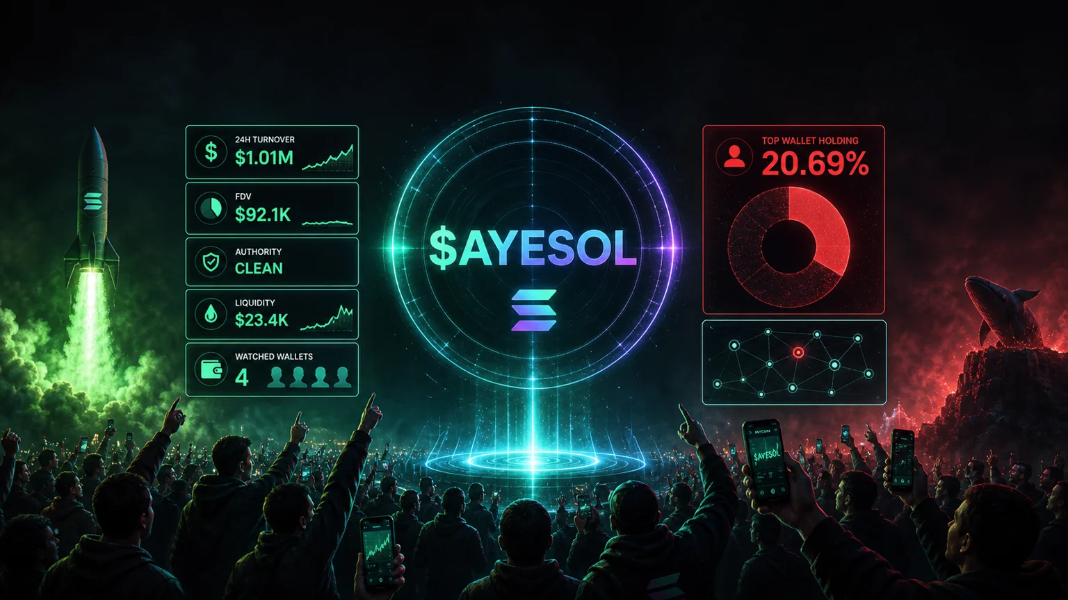 $AYE SOLANA Caught the Watched-Wallet Bid Early, but One Holder Still Owns the Mood