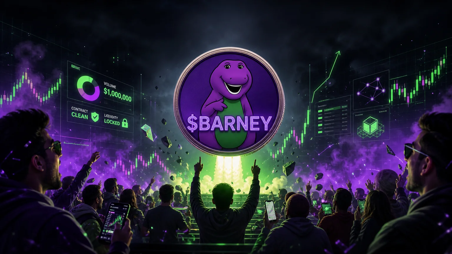 $BARNEY Found Four Watched Wallets Fast, but the Cashtag Collision Is Part of the Trade