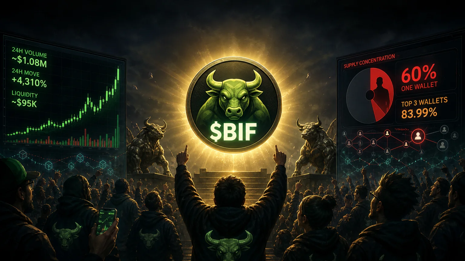 $BIF Ripped More Than 4,000% After CT Leaned In, but 84% of Supply Still Sits in Three Wallets