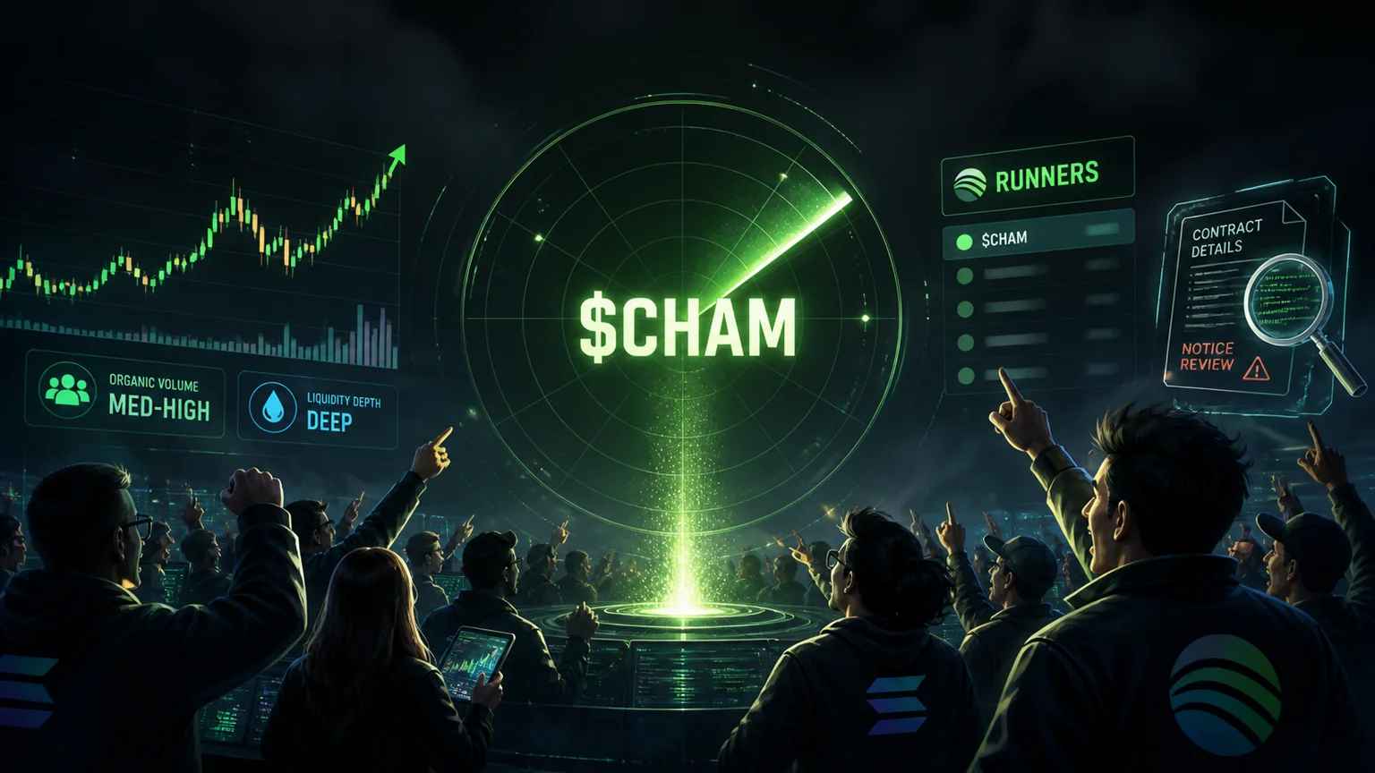 $CHAM Hit Jupiter Runners With a Real Organic Bid, but the Metadata Mismatch Is the Catch