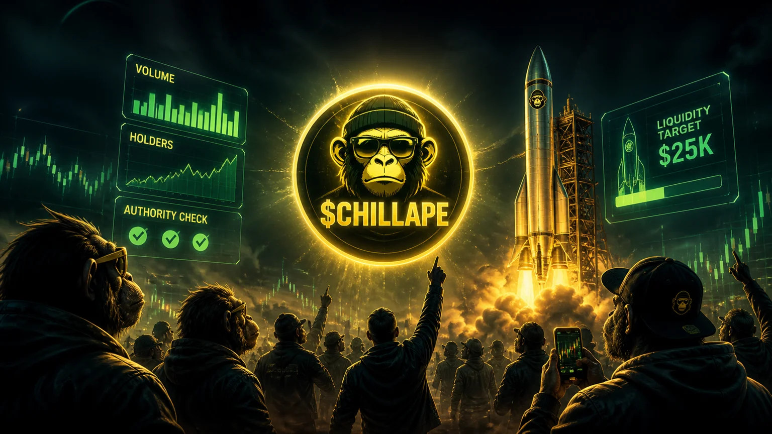 $CHILLAPE Ripped 3,179% in Its First Solana Session. The Board Is Cleaner Than the Usual Ape Sprint.