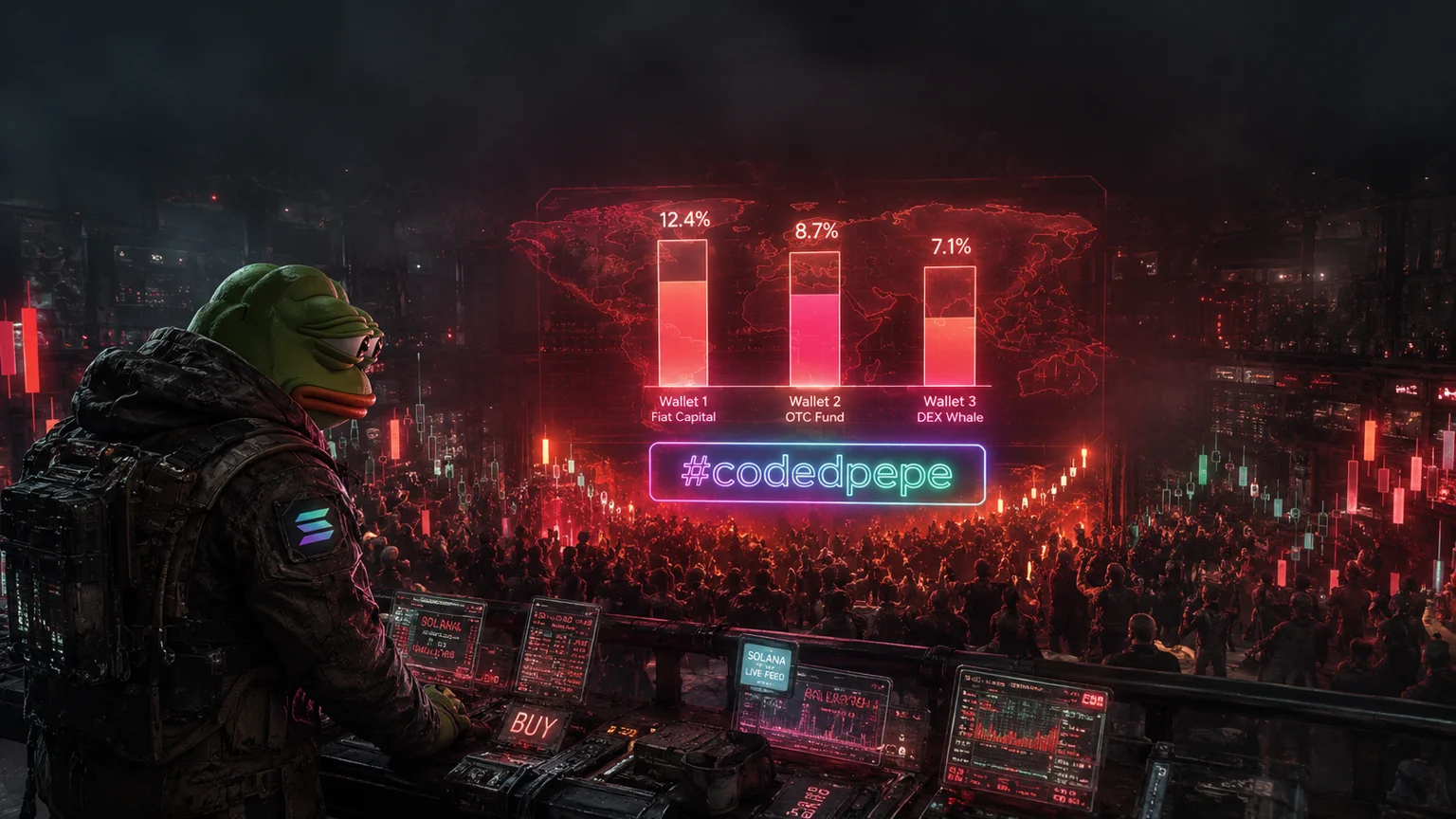 codedpepe Just Ripped 320% on Solana, but 61% of Supply Sits in Three Wallets