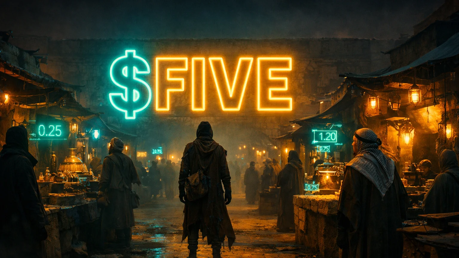 $FIVE Debuts on DexScreener With a Hebrew Name, a +127% Candle, and Zero Pretense