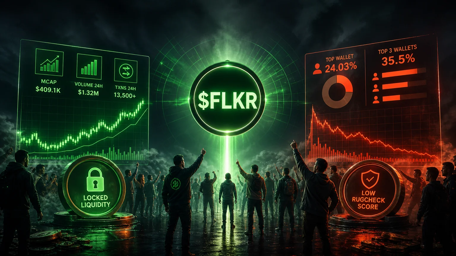 $FLKR Found the Smart-Looking Solana Bid Fast, but the Narrative Reprice Now Needs a Real Holder Hand-Off