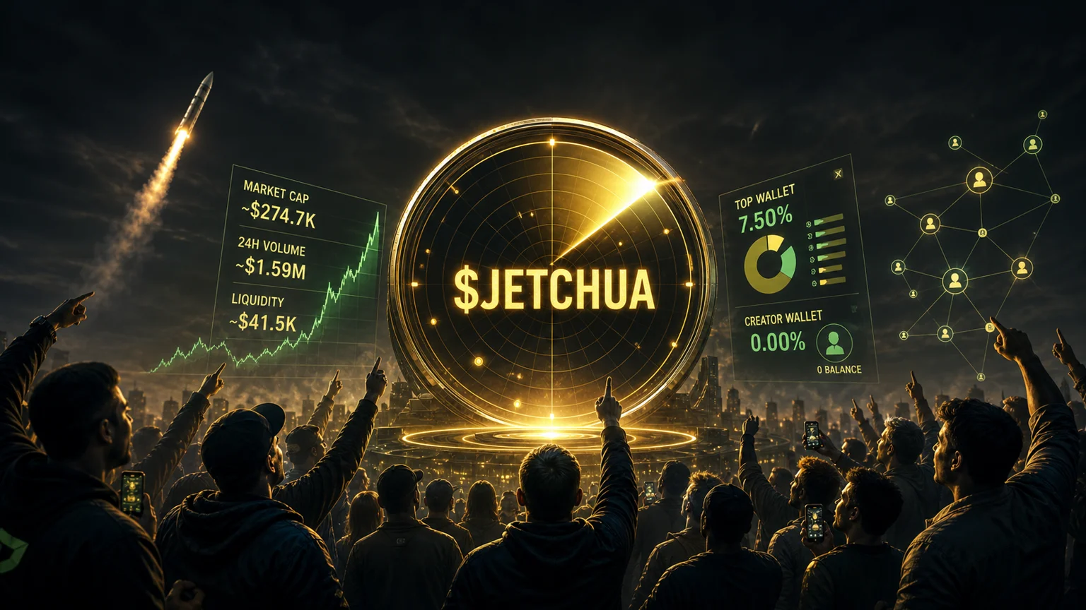 $Jetchua Turned $1.6M of Volume Into a Rare First-Day Solana Board That Looks Cleaner Than the Average Mascot Launch