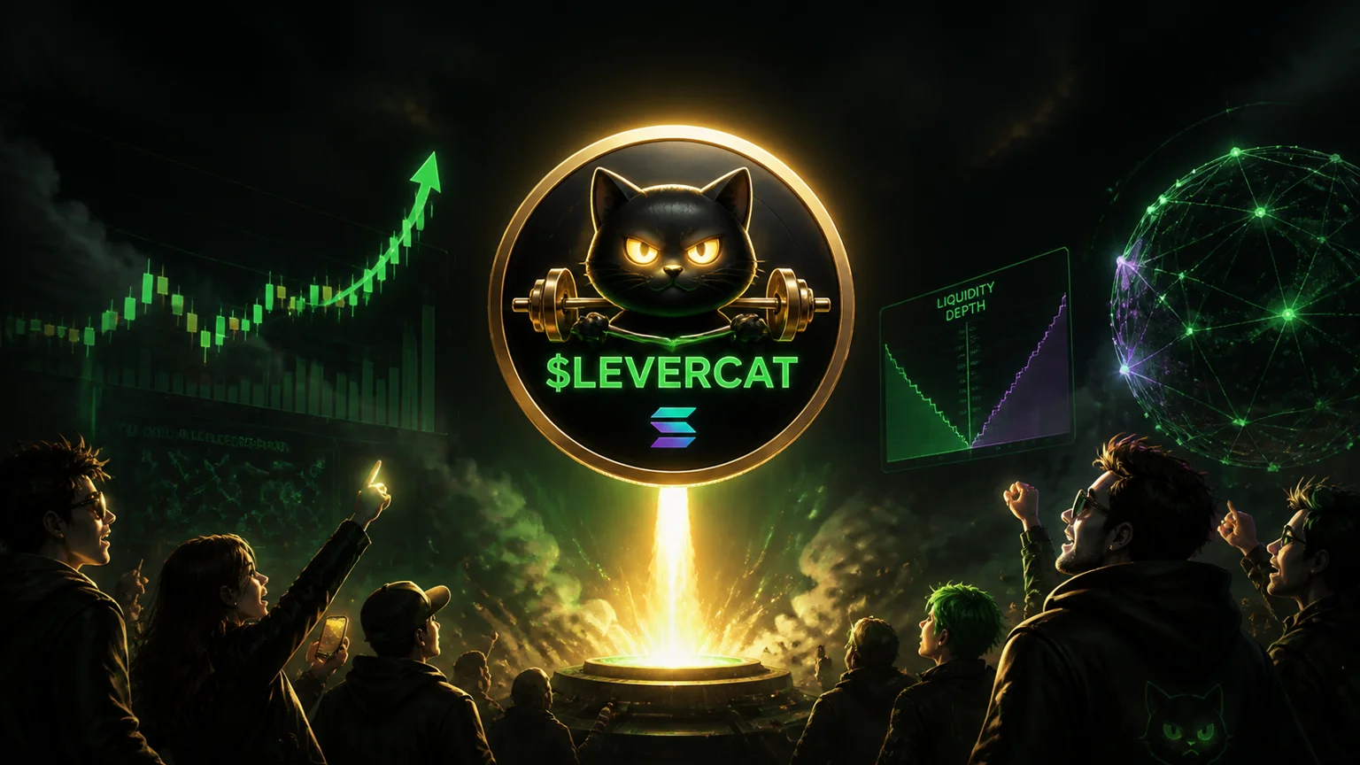 $LEVERCAT Turns Leverage Jokes Into a $6.6M First-Day Solana Trade