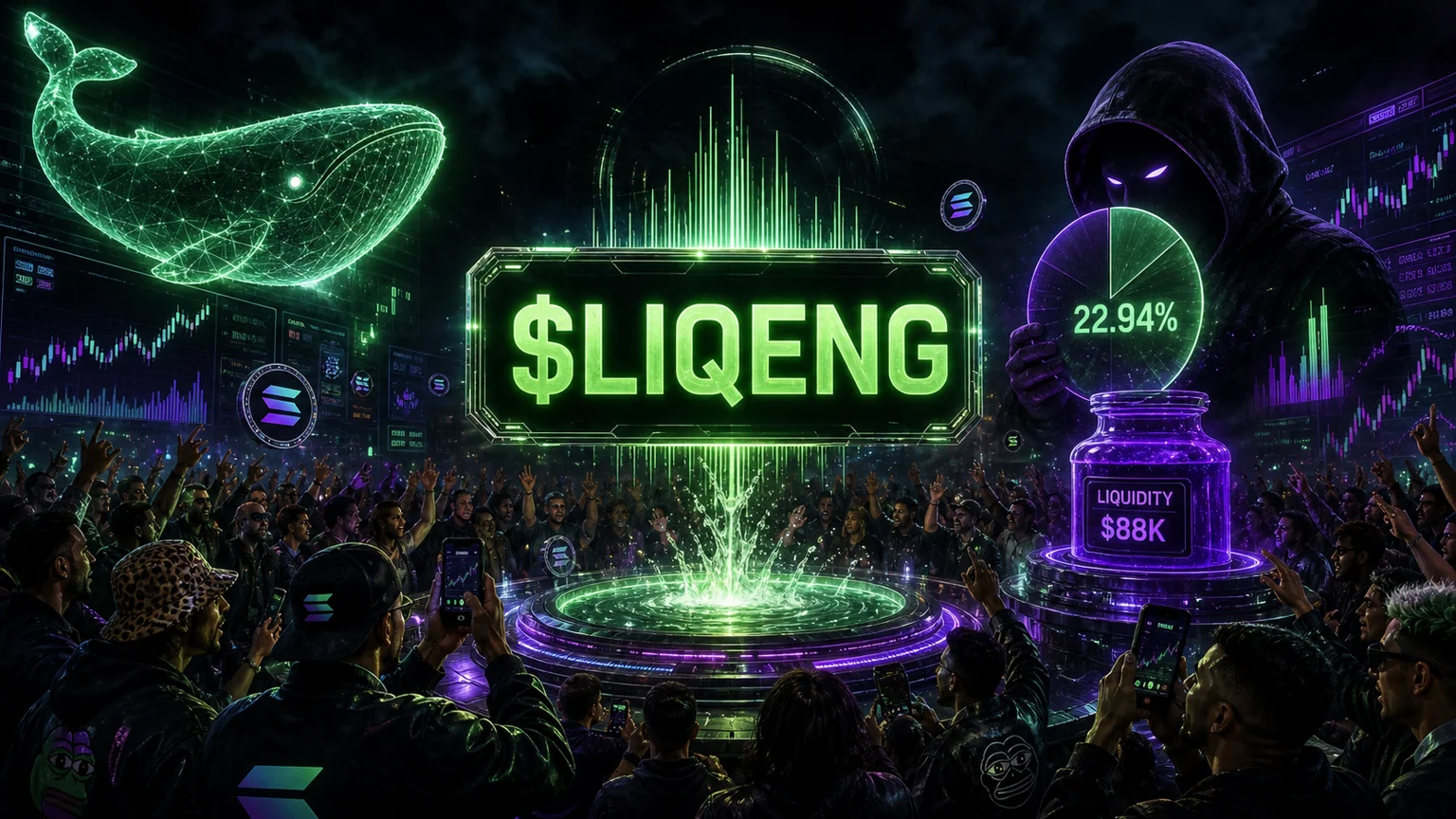 Solana Degens Just Turned $LIQENG Into a $508K Board With $1.37M of Turnover in Six Hours