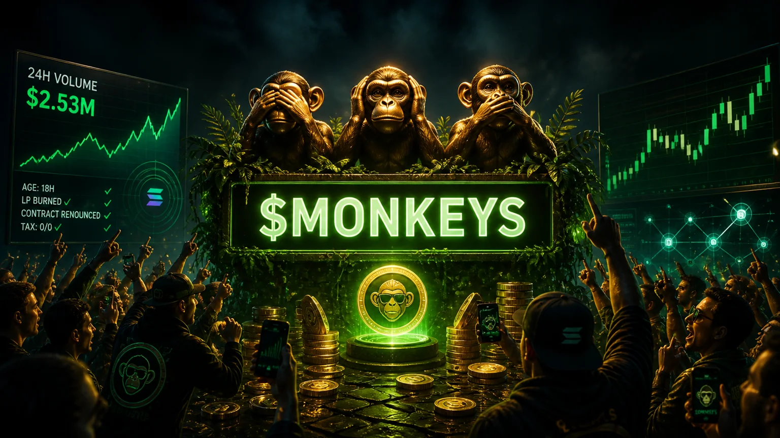 $MONKEYS Is Forcing the Three Wise Monkeys Meme Back Onto Solana