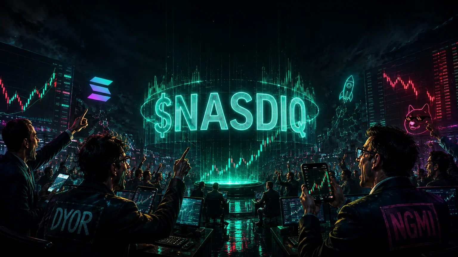 $NASDIQ Turns the Nasdaq Joke Into a Solana Volume Anomaly