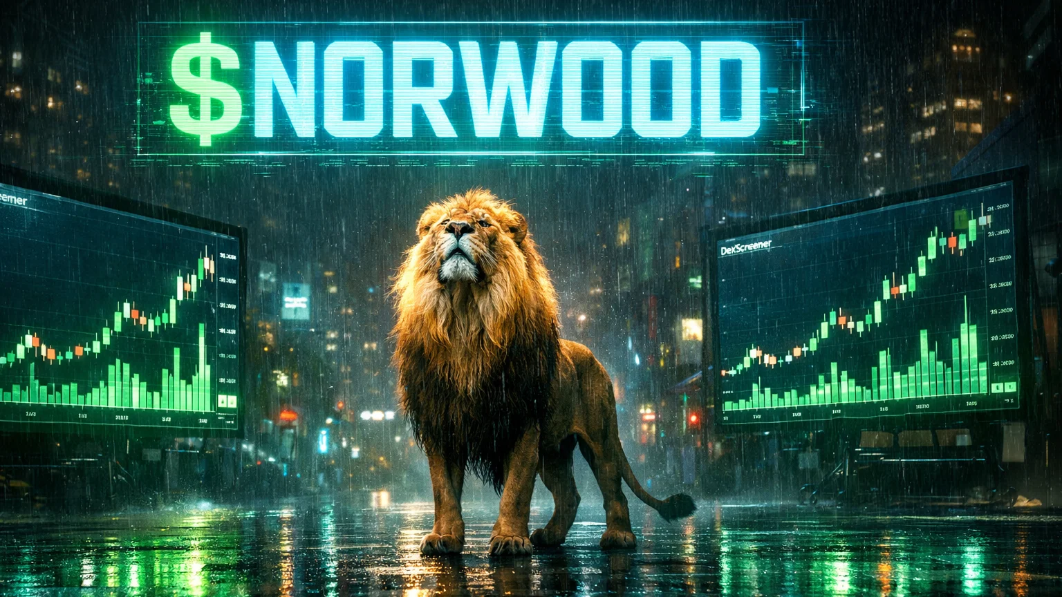 The Norwood Lion Tops DexScreener New Pairs — $916K Volume in Under 2 Hours