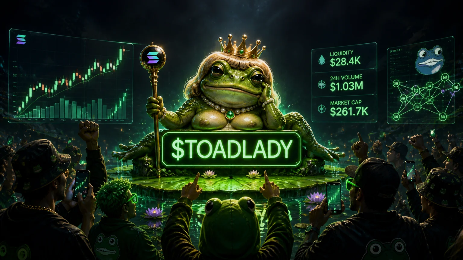 $TOADLADY Turns Frog-Meme Familiarity Into a $1M Solana Volume Sprint