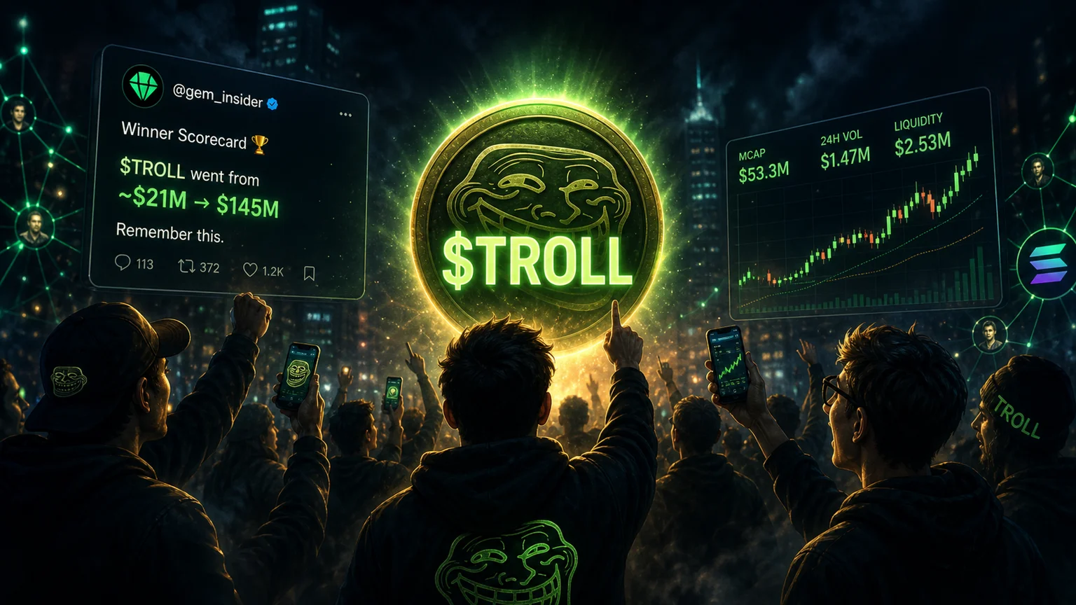 $TROLL Is No Longer Selling Discovery. It Is Selling Whether the Cycle Still Needs an Old Internet Winner on the Board