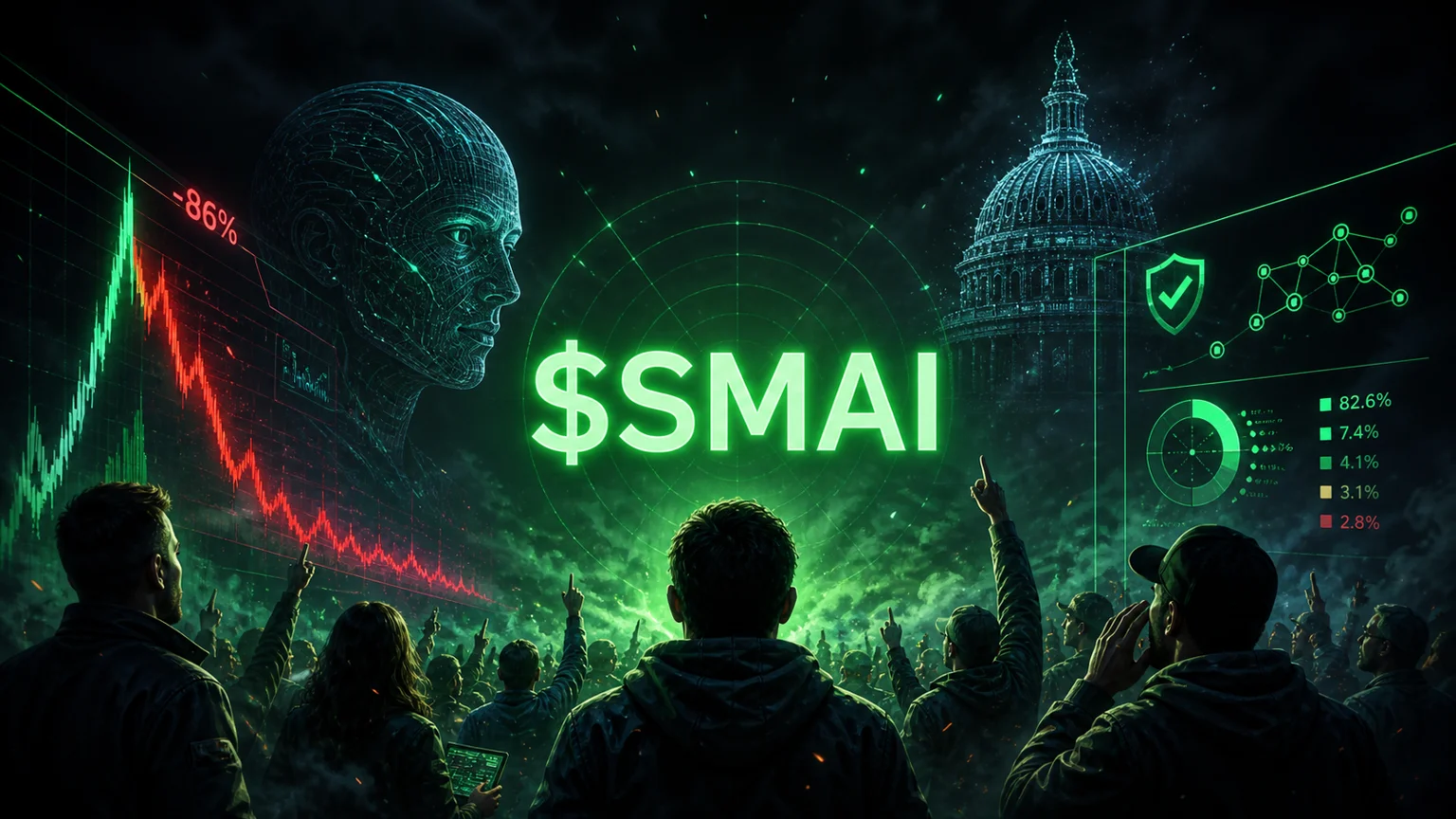 $SMAI Is a Tiny Trump AI Pump.fun Grad With One Wallet Too Loud to Ignore