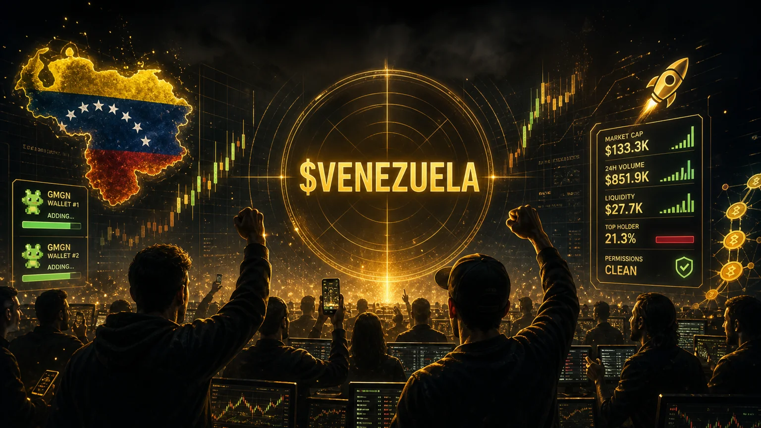 $VENEZUELA Pulled Two Watched Wallets Into the Same Solana Sprint, but the Exit Door Is Still Thin