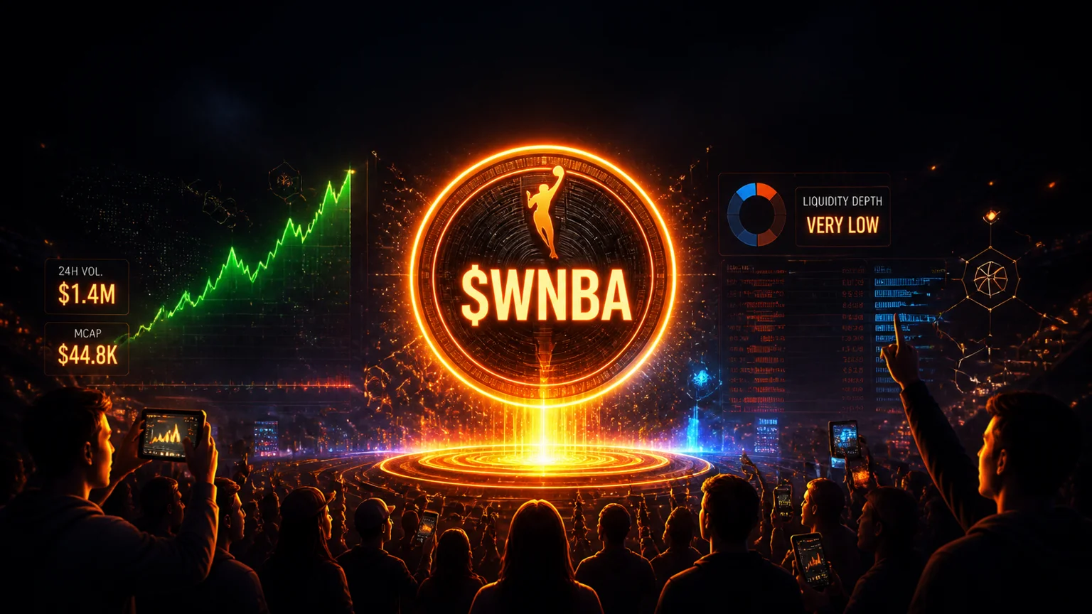 $WNBA Is Trading Like a Full Arena While Sitting on a $7K Solana Pool